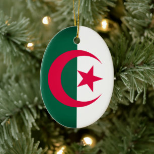 algerische Flagge Keramik Ornament