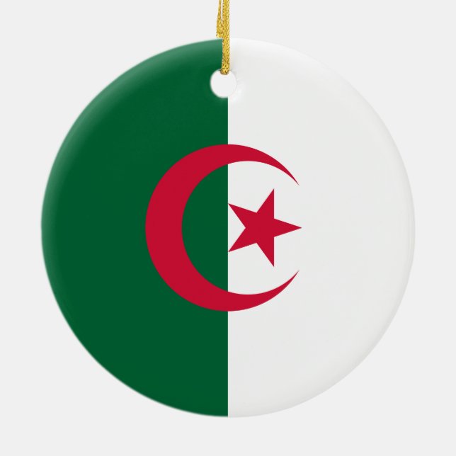 algerische Flagge Keramik Ornament (Hinten)