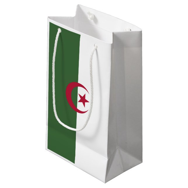 Algerische Flagge Kleine Geschenktüte (Vorderseite Schrägansicht)