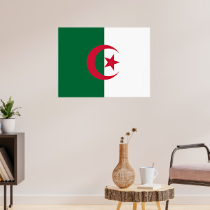 Algerische Flagge Poster