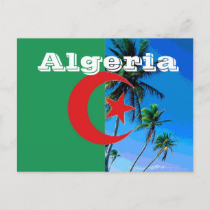 Algerische Flagge Postkarte