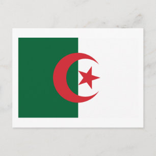 Algerische Flagge Postkarte