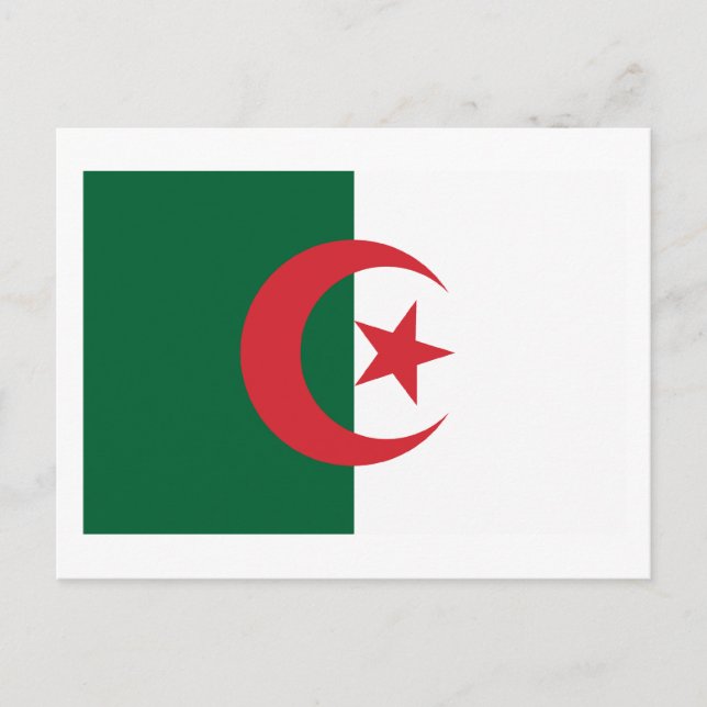 Algerische Flagge Postkarte (Vorderseite)