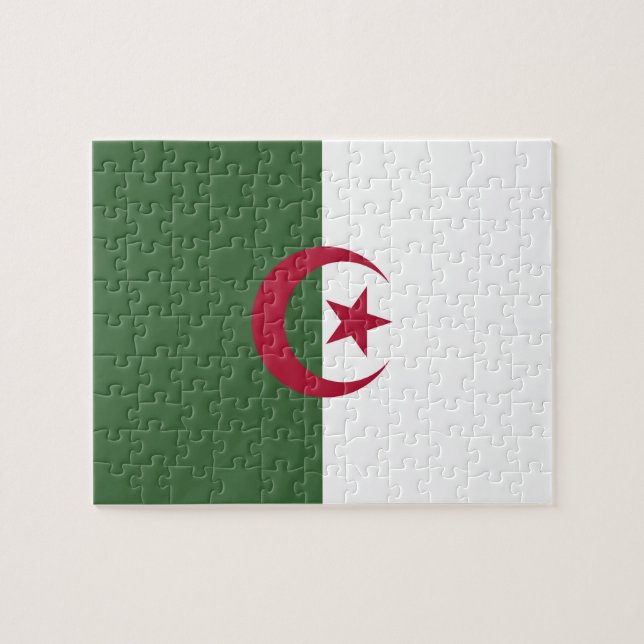 Algerische Flagge Puzzle (Horizontal)