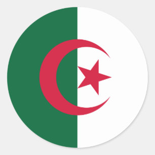 algerische Flagge Runder Aufkleber