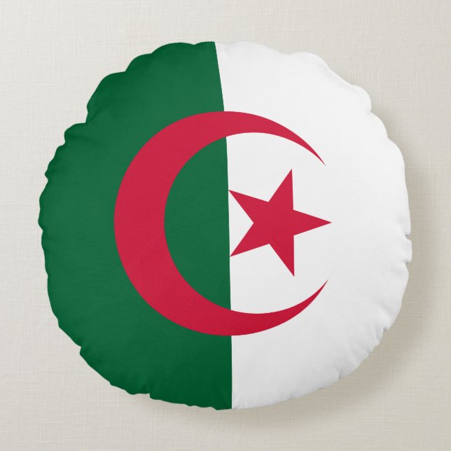 algerische Flagge Rundes Kissen (Vorderseite)