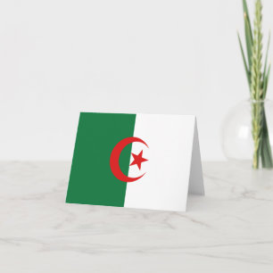 algerische Flaggennotiz Karte