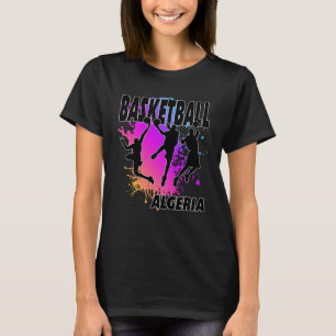 Algerische Flaggenstaaten Liebe Basketball spielen T-Shirt