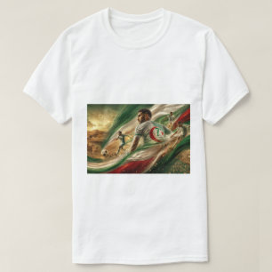 Algerische Fußballspieler in dynamischer Bewegung T-Shirt