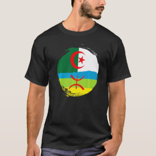 Algerische Wurzeln Halb-Amazigh-Flagge Proud Tamaz T-Shirt
