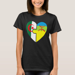 Algerischer Amazigh Roots Matching Flag stolz auf T-Shirt