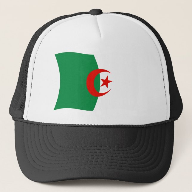 Algerischer Flaggenhut Truckerkappe (Vorderseite)