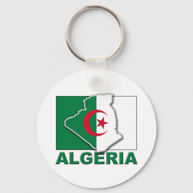 Algerisches Flaggenland Schlüsselanhänger (Vorderseite)