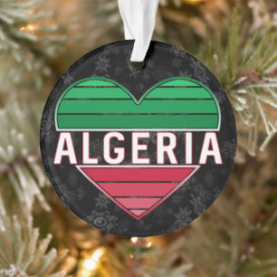 Algerisches Herz, I Liebe Algerien Urlaub Ornament