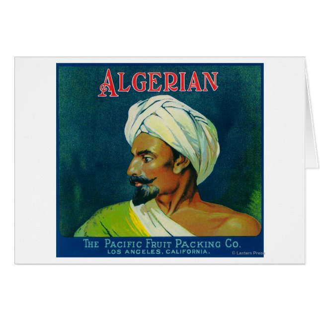 Algerisches Orangenetikett (Vorderseite (Horizontal))