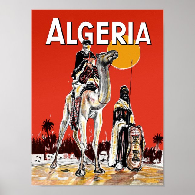 Algermania Vintage Reiseplakat Poster (Vorne)