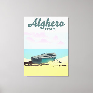 Alghero Italien Vintage Reiseplakat Leinwanddruck