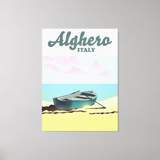 Alghero Italien Vintage Reiseplakat Leinwanddruck (Vorderseite)
