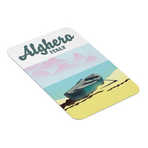 Alghero Italien Vintage-Reiseposter Magnet