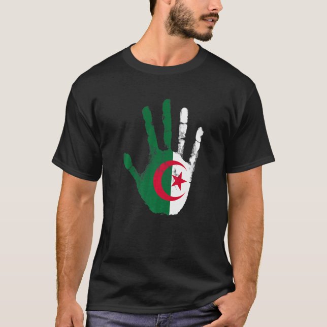 Algianische Flagge Vintag T-Shirt (Vorderseite)