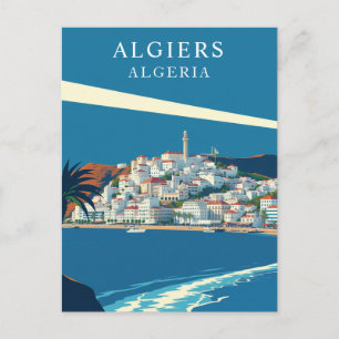 Algier, Algerien Retro-Reise-Kunst Postkarte