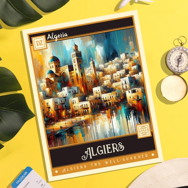 Algier, Algerien | Vintage Malerei Postkarte (Von Creator hochgeladen)