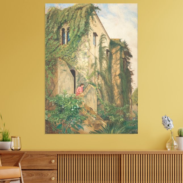 Algier, Cecilia in Rosa Leinwanddruck (Insitu (Wohnzimmer))