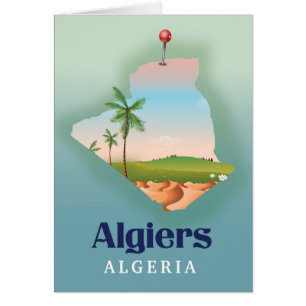 Algiers algerisches Fahrplakat