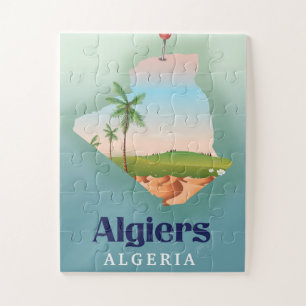 Algiers algerisches Fahrplakat Puzzle