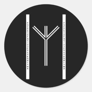 Algiz BW Stickers