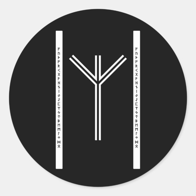 Algiz BW Stickers (Vorderseite)