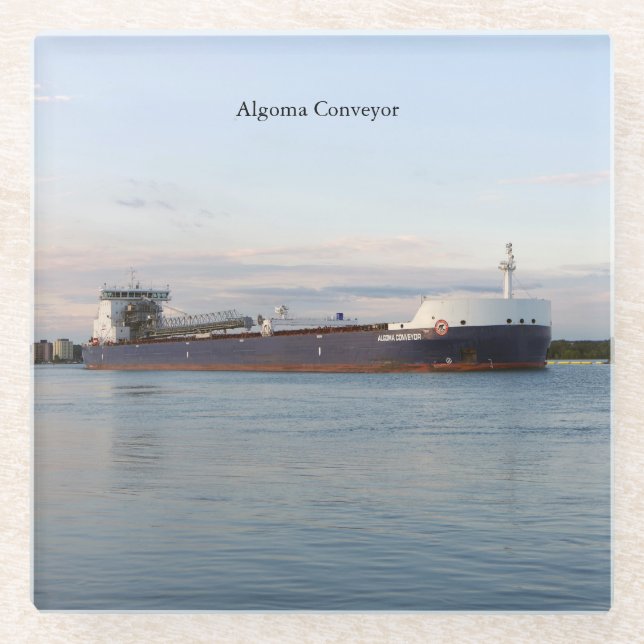Algoma Conveyor Glas Untersetzer (Vorderseite)