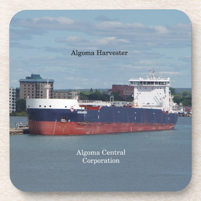 Algoma Harvester Set von 6 harten Plastik-Unterset Untersetzer (Vorderseite)