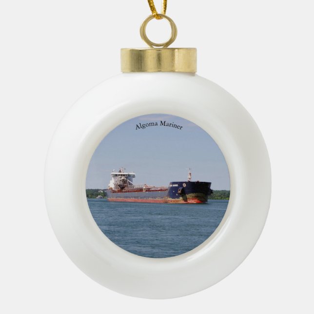 Algoma Mariner Ball oder Schneeflocke Keramik Kugel-Ornament (Vorderseite)