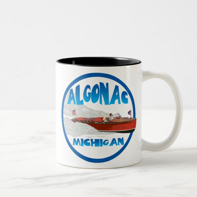 Algonac Michigan Zweifarbige Tasse (Rechts)