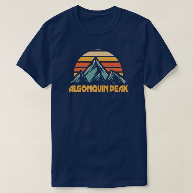 Algonquin Peak Retro Türkis T-Shirt (Design vorne)