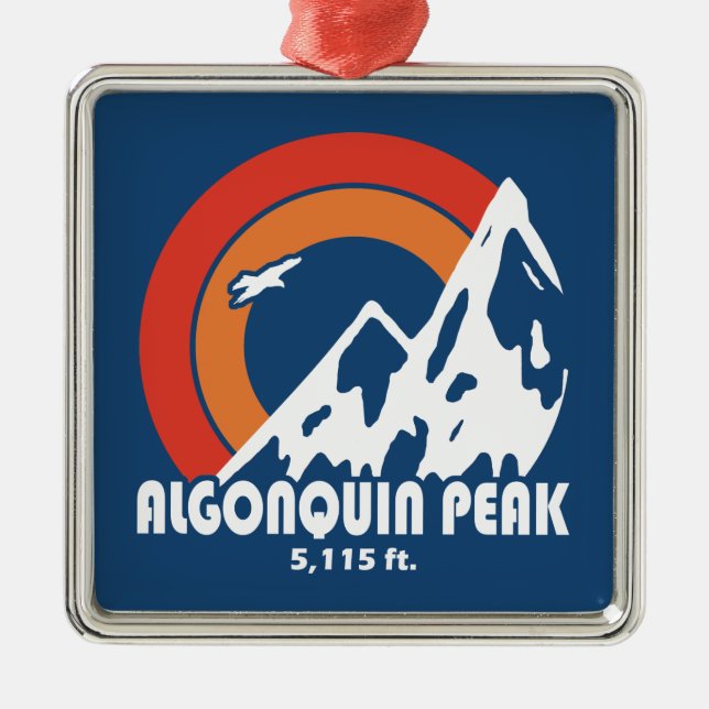 Algonquin Peak Sun Eagle Ornament Aus Metall (Vorne)