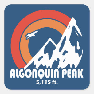 Algonquin Peak Sun Eagle Quadratischer Aufkleber