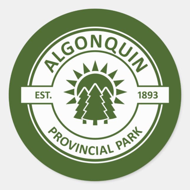 Algonquin Provincial Park Runder Aufkleber (Vorderseite)