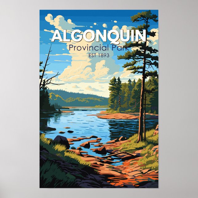 Algonquin Provinzpark Reisen Vintag Poster (Vorne)
