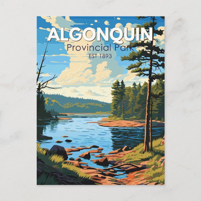 Algonquin Provinzpark Reisen Vintag Postkarte (Vorderseite)