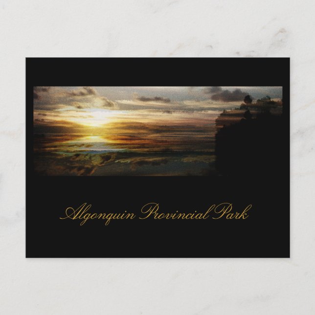 Algonquin-Sonnenuntergang Postkarte (Vorderseite)