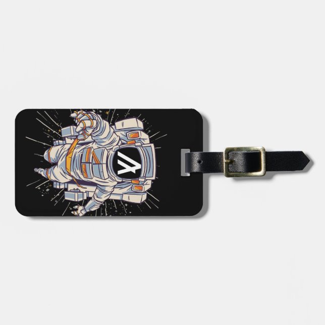 Algorand Astronaut - Algo Crypto Gepäckanhänger (Vorderseite horizontal)