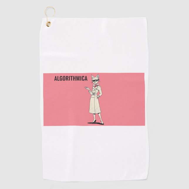 Algorithm Cat Spirit Girl – Golf Accessories Colle Golfhandtuch (Vorderseite)
