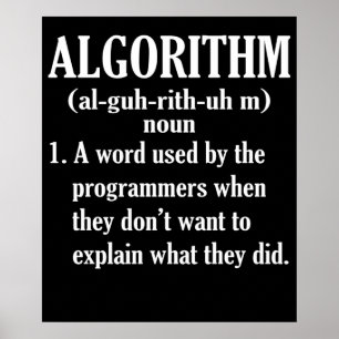 Algorithm Definition Computerprogrammierung Poster