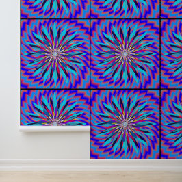 Algorithmische farbenfrohe Mandala-Wandkunst-Dekor Tapete