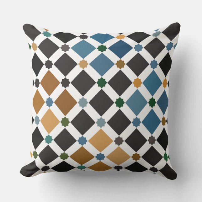 Alhambra Baby Pillow – Soft Geometric Square Patte Kissen (Vorderseite)