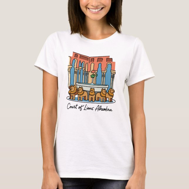 Alhambra Court of the Lions 3 T-Shirt (Vorderseite)