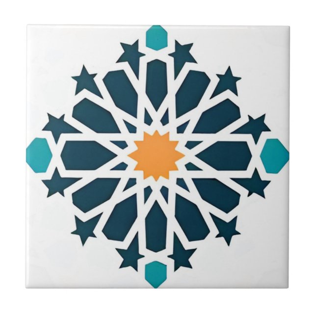 Alhambra-Fliesen Vintag Fliese (Vorderseite)