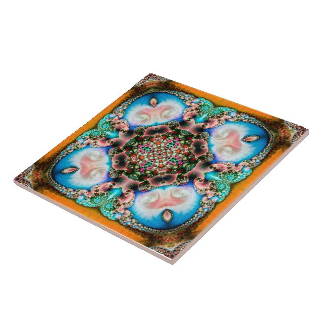 Alhambra Fraktal - Keramik Tile Fliese (Seite)